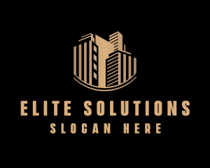 Gold Real Estate Building logo design