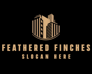 Gold Real Estate Building logo design