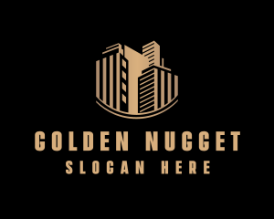 Gold Real Estate Building logo design