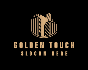 Gold Real Estate Building logo design