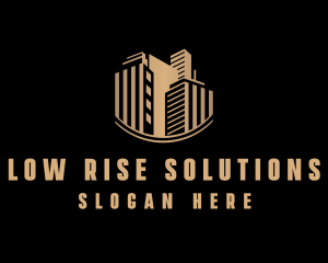 Gold Real Estate Building logo design