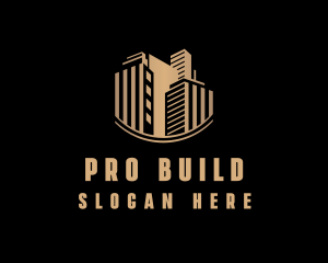 Gold Real Estate Building logo design