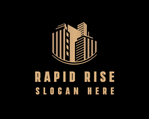 Gold Real Estate Building logo design