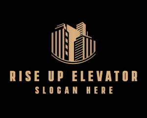 Gold Real Estate Building logo design