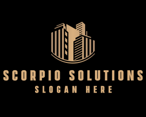 Gold Real Estate Building logo design