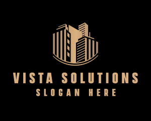 Gold Real Estate Building logo design