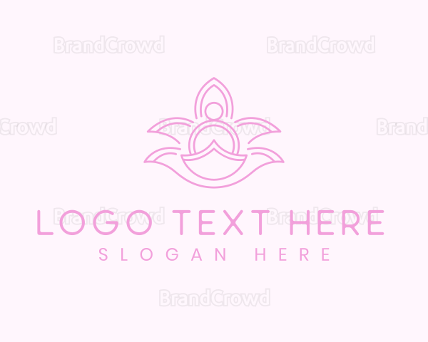 Yoga Pose Lotus Logo