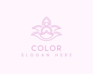 Yoga Pose Lotus Logo