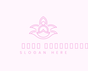 Lifestyle - Yoga Pose Lotus logo design