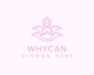 Therapy - Yoga Pose Lotus logo design