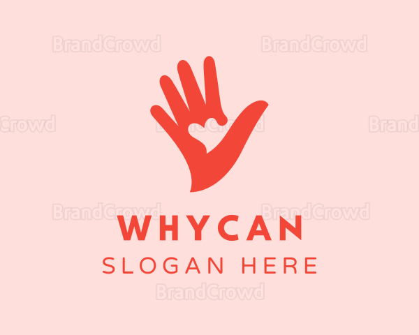 Red Heart Hand Logo