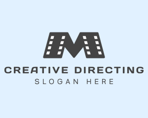 Directing - Movie Strip Letter M logo design