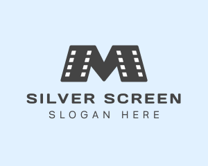 Movie Production - Movie Strip Letter M logo design