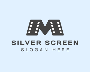 Film Production - Movie Strip Letter M logo design