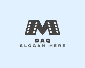 Movie Strip Letter M Logo