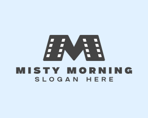 Movie Strip Letter M logo design