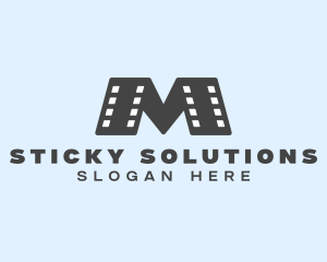 Tape - Movie Strip Letter M logo design