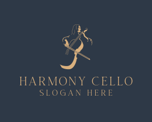 Cello - Cello Orchestra Musician logo design