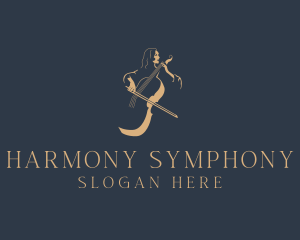 Orchestra - Cello Orchestra Musician logo design