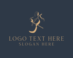 Theater - Cello Orchestra Musician logo design