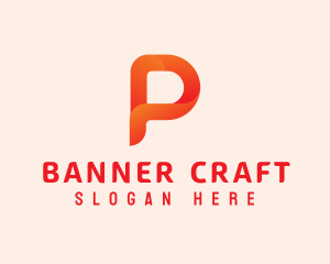 Orange Letter P logo design