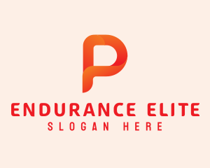 Orange Letter P logo design