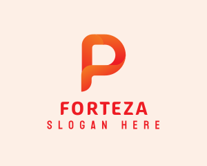 Orange Letter P logo design