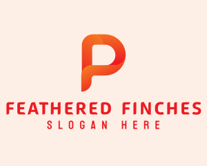 Orange Letter P logo design