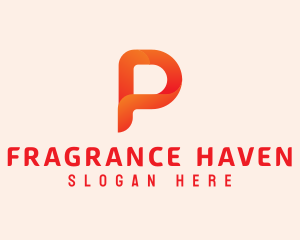 Orange Letter P logo design