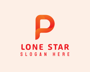 Orange Letter P logo design