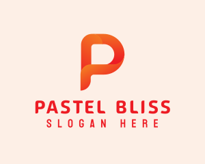 Orange Letter P logo design