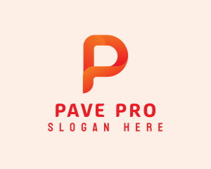 Orange Letter P logo design