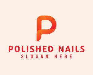 Orange Letter P logo design