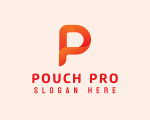 Orange Letter P logo design