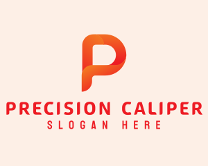 Orange Letter P logo design