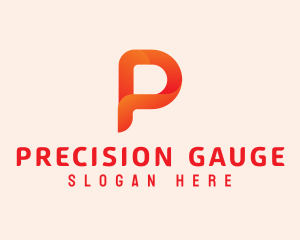 Orange Letter P logo design