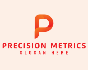 Orange Letter P logo design