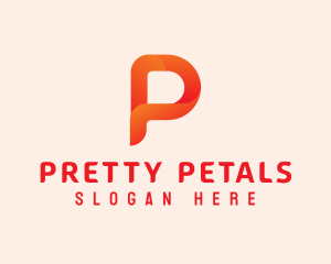 Orange Letter P logo design