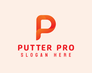 Orange Letter P logo design