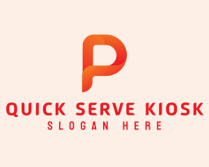 Orange Letter P logo design