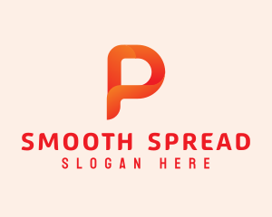 Orange Letter P logo design