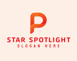 Orange Letter P logo design