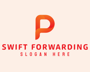 Orange Letter P logo design