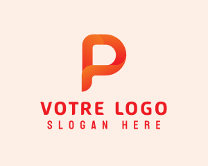 Security Agency - Orange Letter P logo design