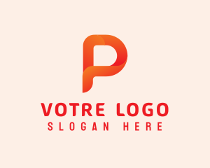 Commercial - Orange Letter P logo design