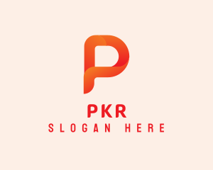 Orange Letter P logo design