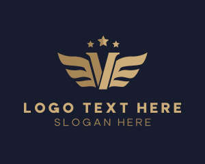 Flight - Aviation Star Wings logo design