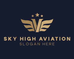 Aviation - Aviation Star Wings logo design