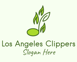 Organic Musical Leaf Logo
