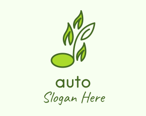 Organic Musical Leaf Logo